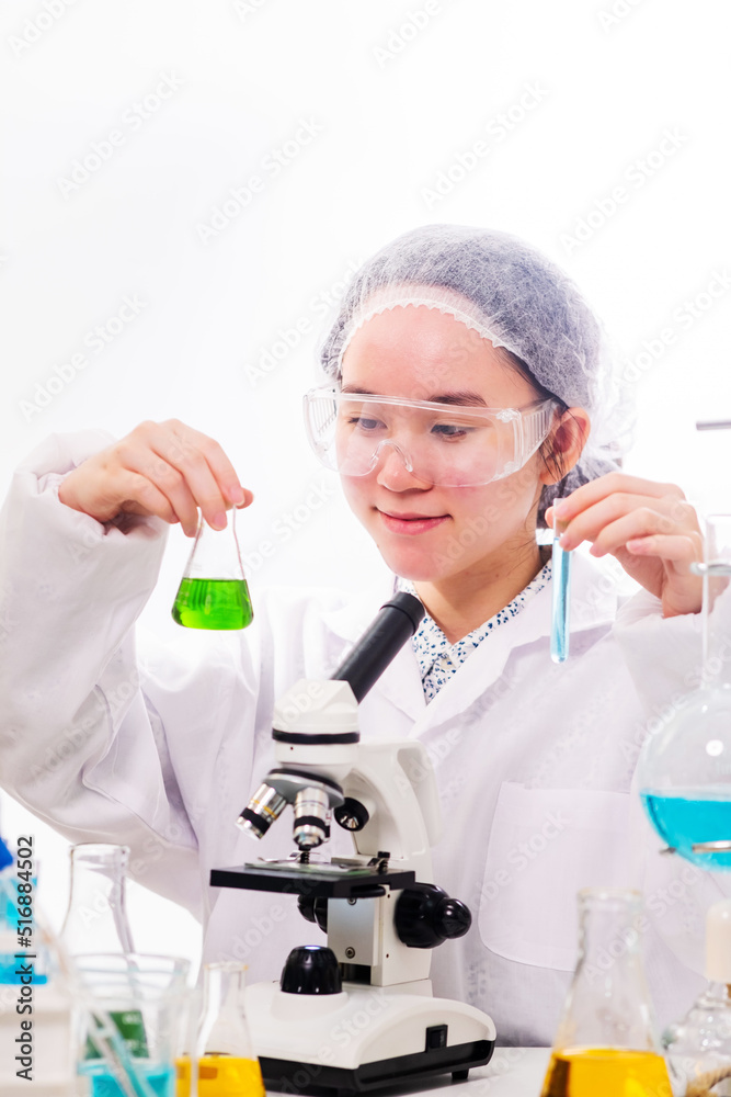 Teenager scientist in medical science laboratory,Science and education. Teenager scientist in medical science laboratory,Science and education.