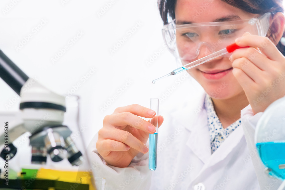 Teenager scientist in medical science laboratory,Science and education. Teenager scientist in medical science laboratory,Science and education.