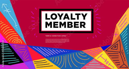 Colorful abstract geometric and fluid banner template for marketing promotion material. Giveaway, cash back, gift card, and member card bonus design template.