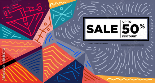 Colorful abstract geometric and fluid banner template for marketing promotion material. Giveaway, cash back, gift card, and member card bonus design template.