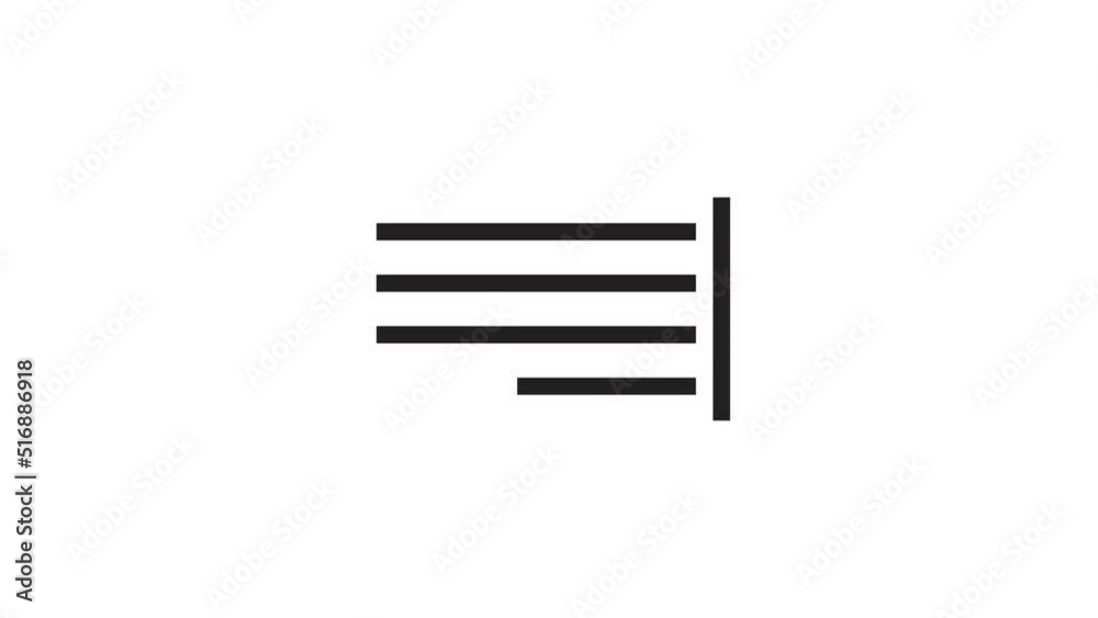 All kinds of Alignment. Transparent background 4k icon animation. All kinds of Alignment. Transparent background 4k icon animation.