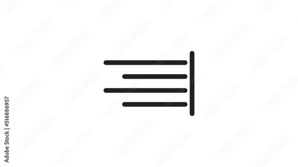 All kinds of Alignment. Transparent background 4k icon animation. All kinds of Alignment. Transparent background 4k icon animation.