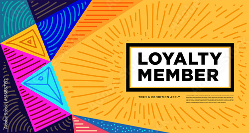 Colorful abstract geometric and fluid banner template for marketing promotion material. Giveaway, cash back, gift card, and member card bonus design template.
