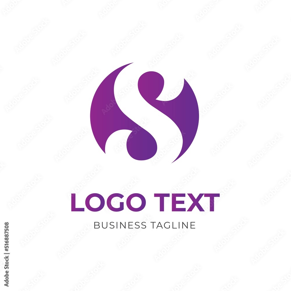 Unique letter S logo