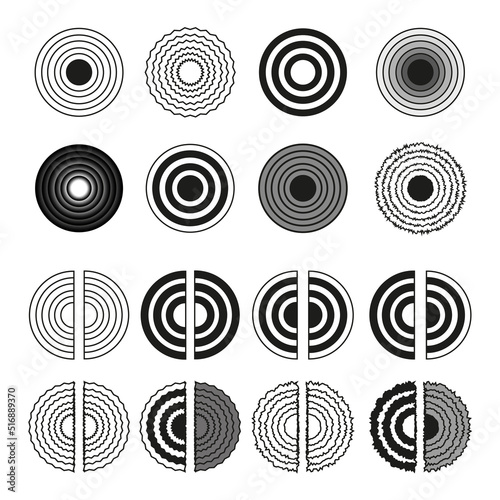 circle icons. Vector illustration. stock image.