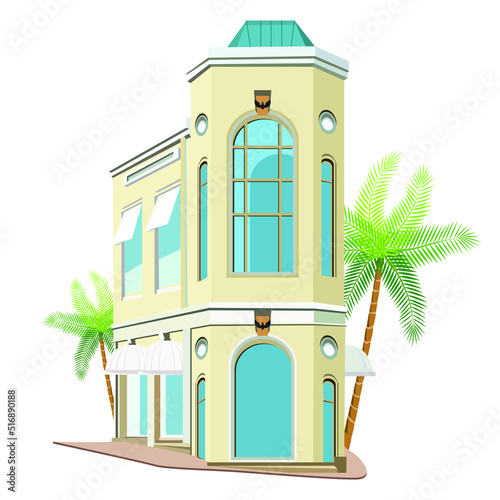 Beverly hill breguet shop architecture template modern elegant 3d sketch