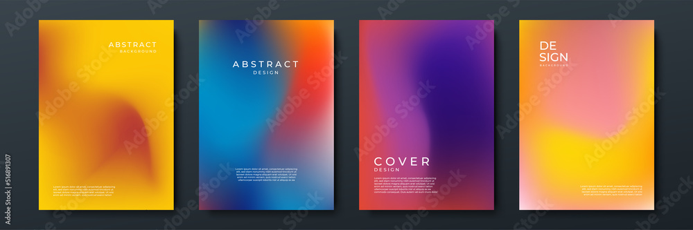 Fototapeta premium Abstract gradient texture background with dynamic blurred effect. Minimal gradient background with modern trendy fresh color for presentation design, flyer, social media cover, web banner, tech poster
