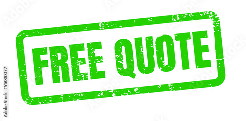 Free quote grunge rubber stamp on white, vector illustration