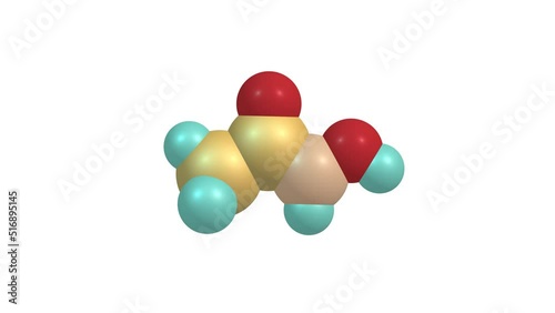Acetohydroxamic acid molecule rotating video Full HD photo