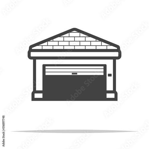 Garage icon transparent vector isolated