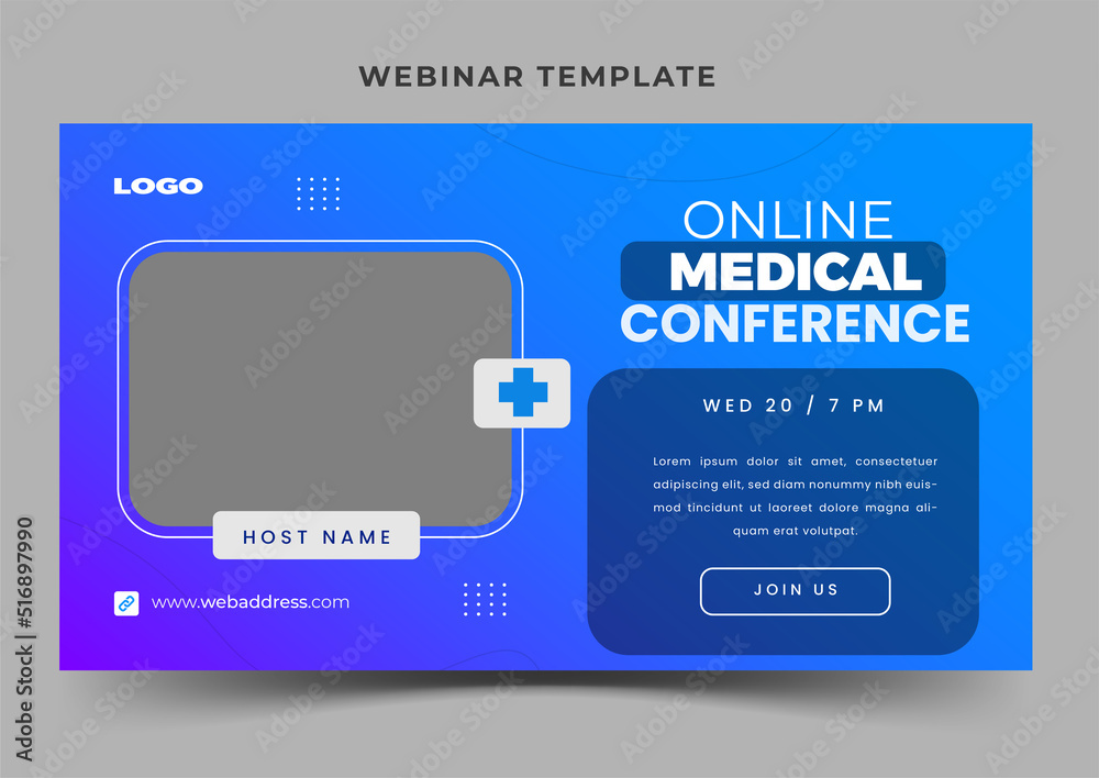 medical or Healthcare webinar banner template