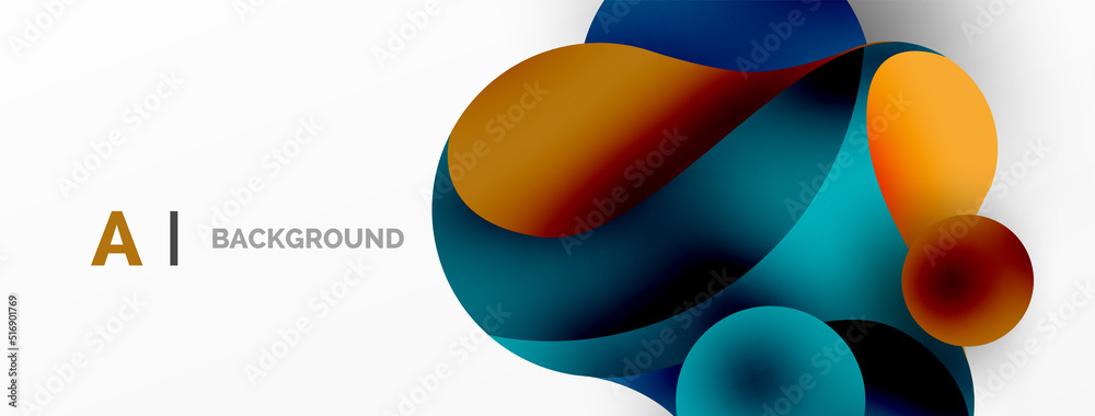 Geometric round shapes and circles abstract background. Wallpaper for concept of AI technology, blockchain, communication, 5G, science, business Geometric round shapes and circles abstract background. Wallpaper for concept of AI technology, blockchain, communication, 5G, science, business