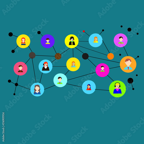 communication network, connection social, network online