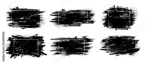 Abstract grunge halftone splatter texture collection