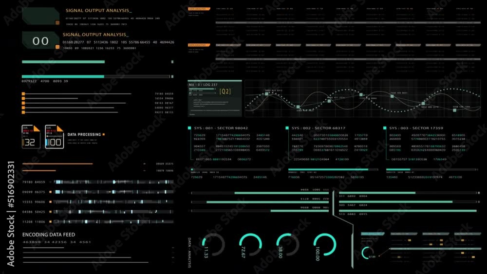 Futuristic hi-tech user interface head up display elements with digital data information display for background computer desktop screen Futuristic hi-tech user interface head up display elements with digital data information display for background computer desktop screen
