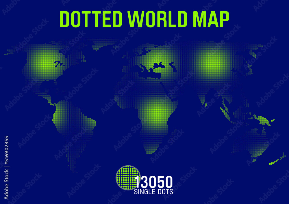 dotted world map