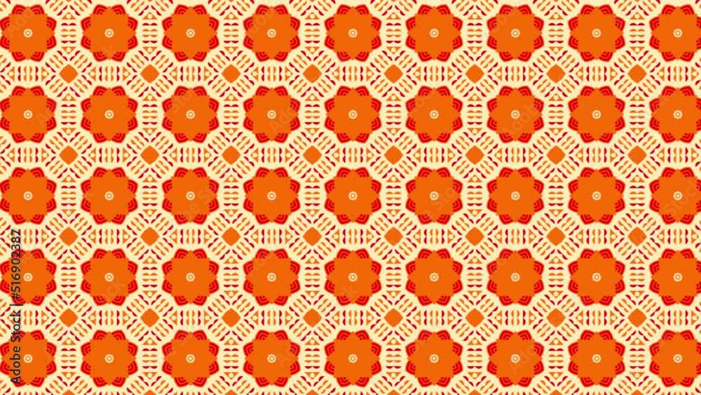 Floral seamless pattern loop animation. Endless video background. Vertical repeating