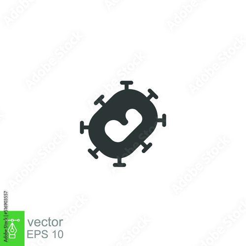 Monkeypox virus symptoms icon. Pox virus. Simple solid style symbol. Glyph vector illustration isolated on white background. EPS 10.