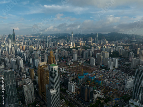 Aerial view of landscape in shenzhen city  China