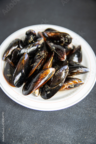 mussels shell seafood meal food snack on the table copy space food background