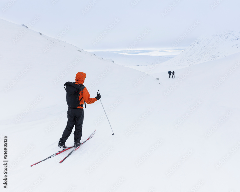 Mid adult skiers in Harjedalen Sweden