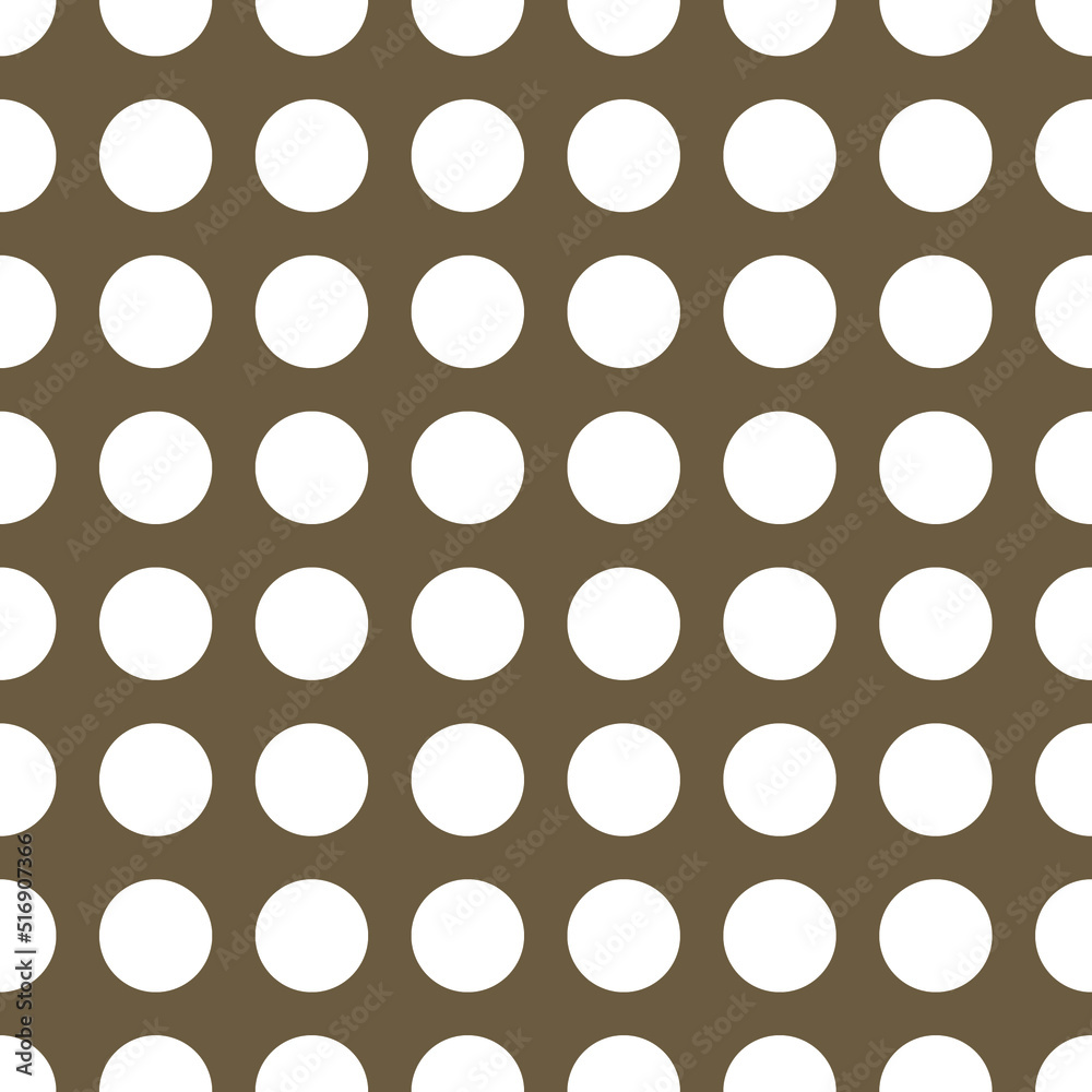 white polka dots pattern brown background vector image