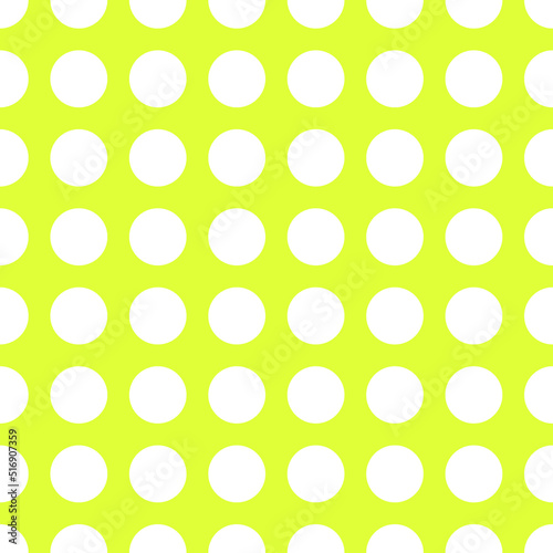 white polka dots pattern yellow background vector image