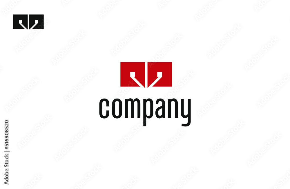 Obraz premium company logo design with modern minimal letter m