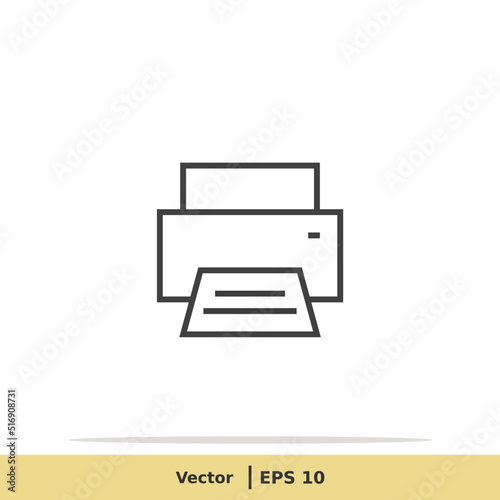 Print Icon. Printer Symbol. Design Logo Template. Vector Icon EPS 10 Pixel Perfect
