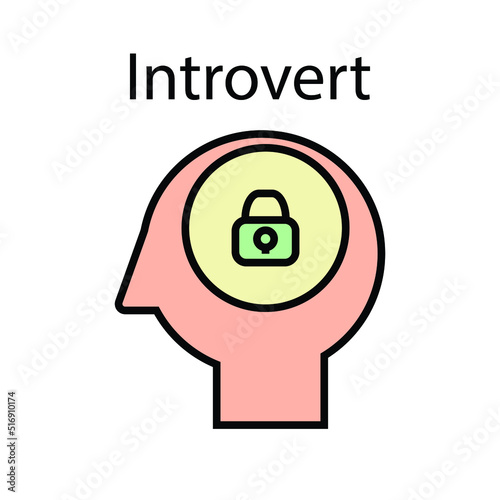 Introvert and extrovert concept vector illustration