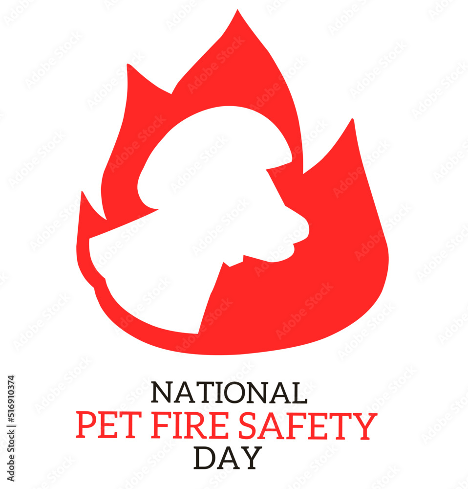 National Pet Fire Safety Day. July 15. Holiday concept. Template for