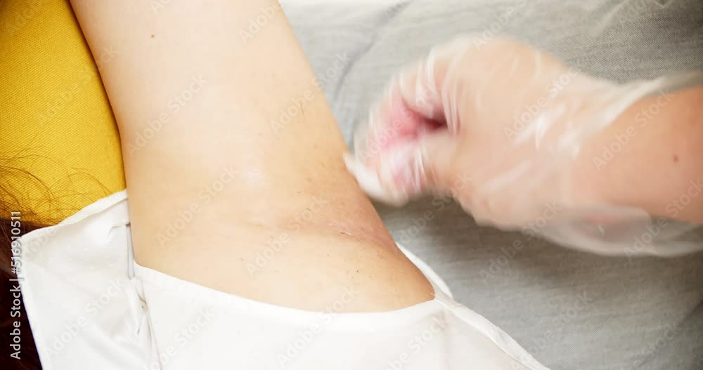 Women use armpit depilatory cream for body hygiene to stay health Women use armpit depilatory cream for body hygiene to stay health