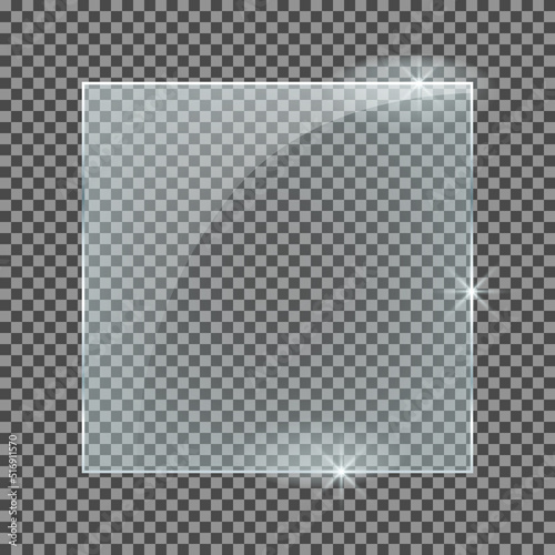 Glass plate isolated on a transparent background