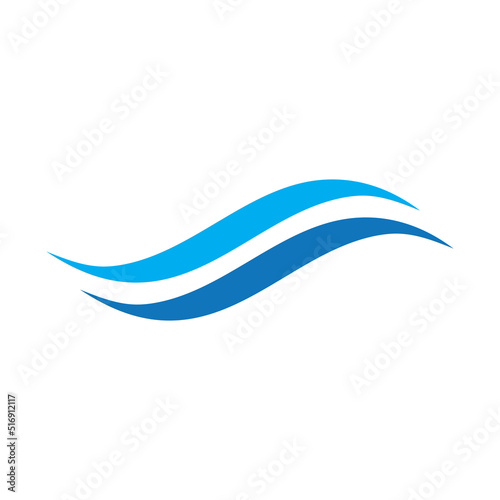 Print op canvas River vector icon illustration logo design