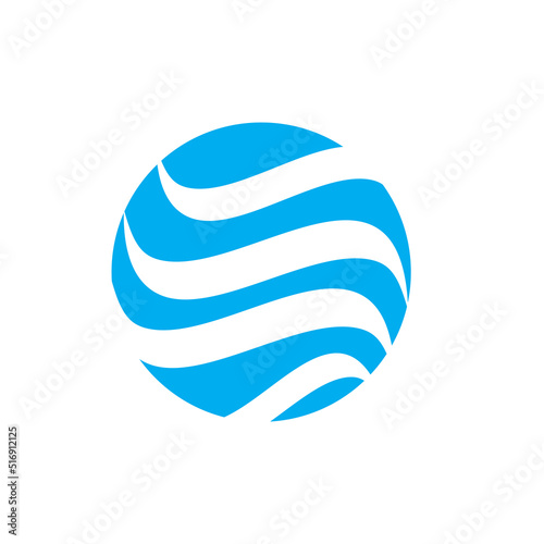 Fotografia River vector icon illustration logo design