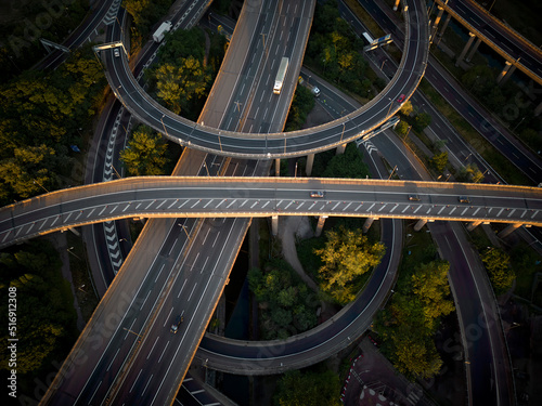 Aerial view of Birmingham UK Spaghetti Junction 