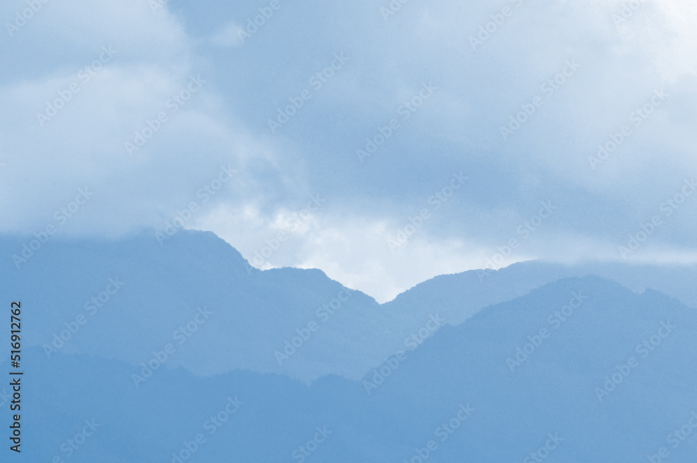 clouds over the mountains