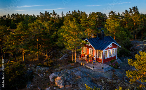 Cabin in forest