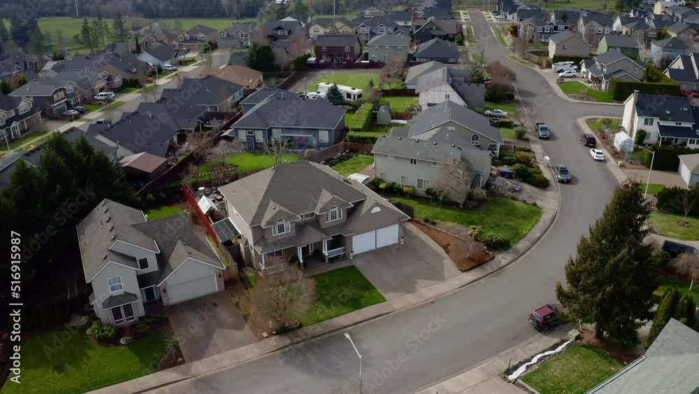 Drone over Residential Neighborhood Drone over Residential Neighborhood