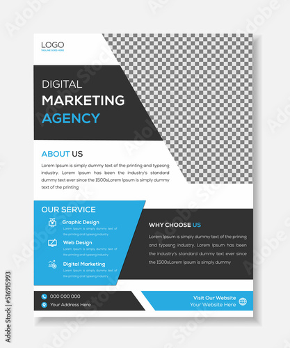 modern corporate business flyer design template