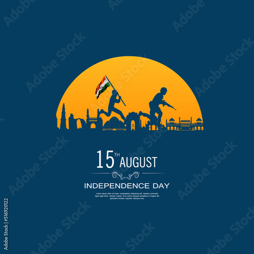 Fototapeta vector illustration for Indian happy Independence day