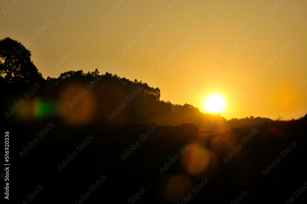 sunrise in the mountains