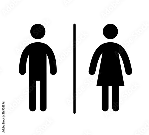 Wc toilet pictogram icon. Woman, man pictogram figure toilet, restroom, washroom wc icon. Boy, girl symbol restroom door sticker. Vector illustration.