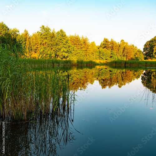 Fototapeta Naklejka Na Ścianę i Meble -  Quiet evening at the lake