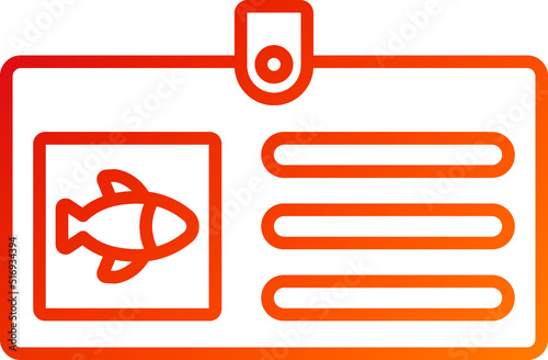 Fishing License Icon Style