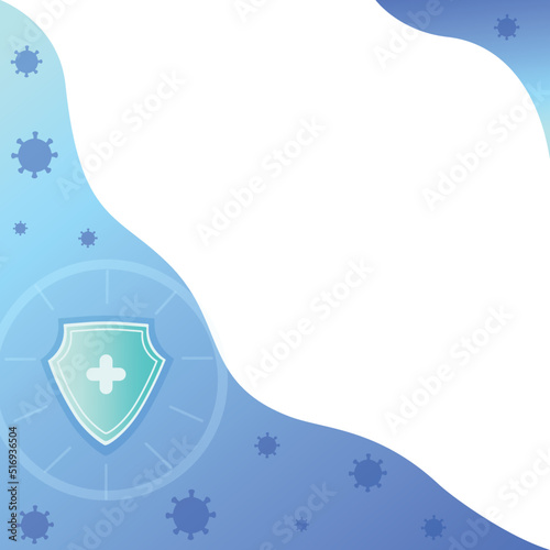 Background with virus. Vector illustration