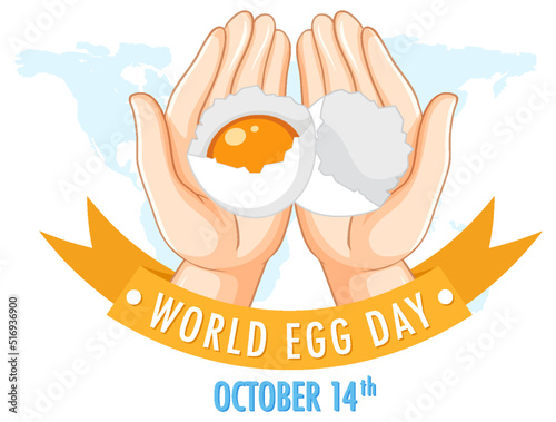 World Egg Day October 14 Banner Design
