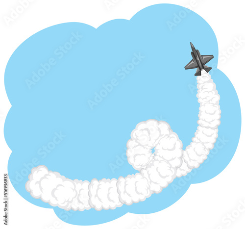 Fighter plane with smoke