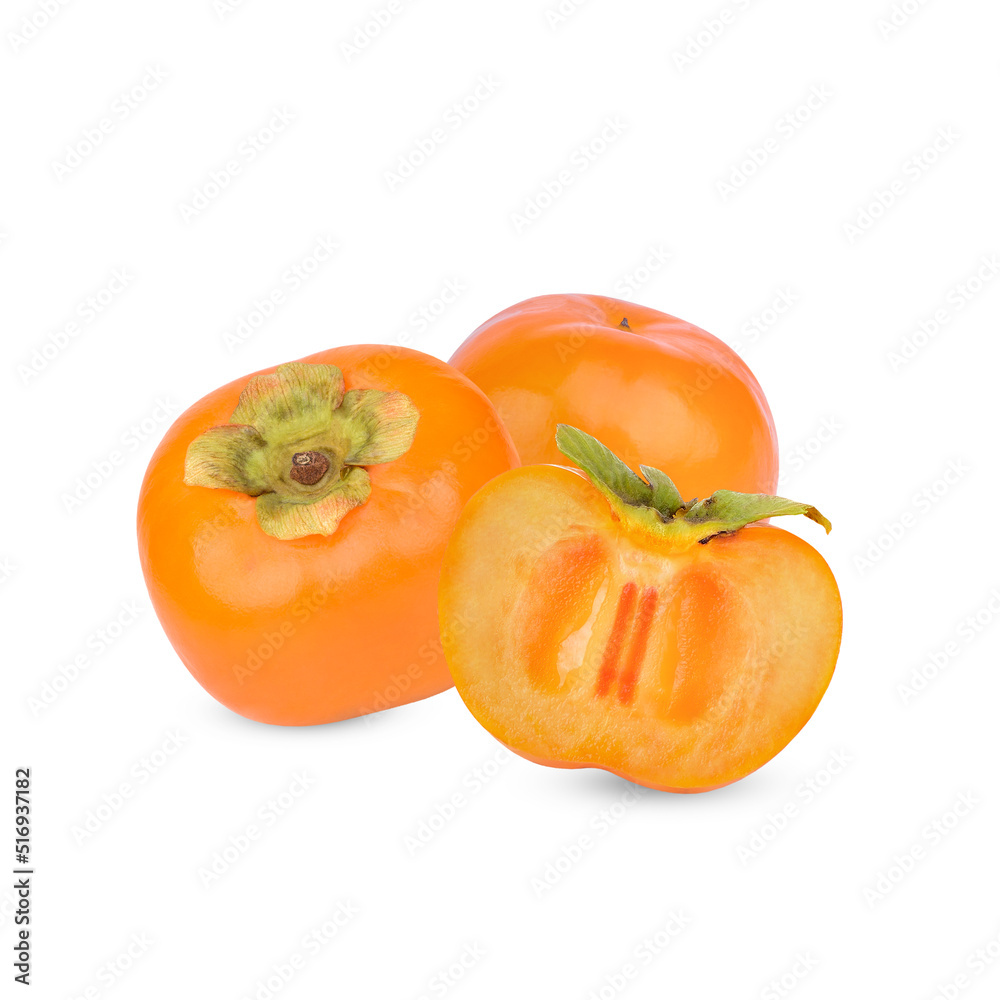Persimmon fruit isolated on white background Persimmon fruit isolated on white background
