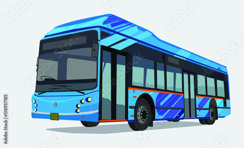 illustration of Delhi electric bus concept